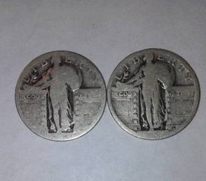 lot 546 image: STANDING LIBERTY Silver Quarter (2)