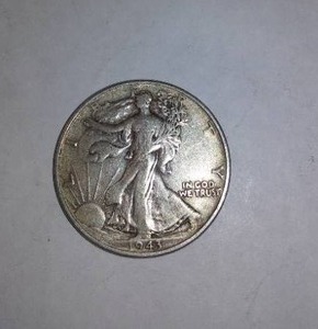 lot 550 image: WALKING 1943 LIBERTY Half Dollar Coin.