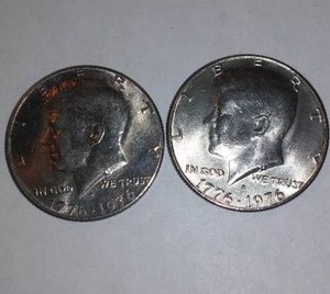 lot 556 image: Kennedy 1776-1976 HALF Dollar BICENTENNIAL Coin (2)