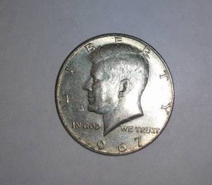 lot 564 image: Kennedy 1967 HALF Dollar Coin.