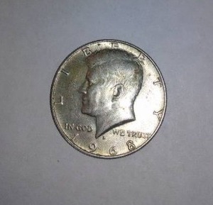 lot 565 image: Kennedy 1968 HALF Dollar Coin.
