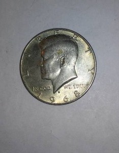 lot 566 image: Kennedy 1968 HALF Dollar Coin.