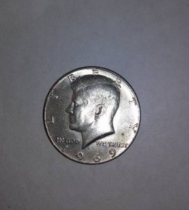 lot 567 image: Kennedy 1969 HALF Dollar Coin.