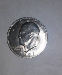 lot 579 image: Eisenhower 1971 Silver One Dollar Coin