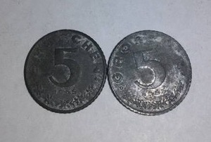 lot 620 image: AUSTRIA 1957, FIVE GROSHEN (2)