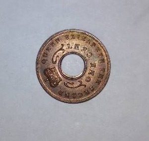 lot 623 image: BRITISH 1956 EAST AFRICA One Cent.