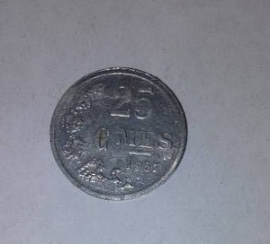 lot 635 image: LUXEMBOURG 1957 25 CENTIMES.