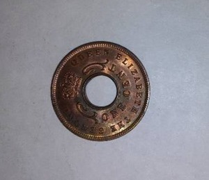 lot 628 image: BRITISH 1956 EAST AFRICA One Cent.