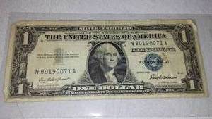 lot 603 image: United States SILVER CERTIFICATE One Dollar Bill. Series 1957.