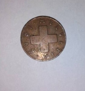 lot 653 image: SWITZRLAND 1963 One RAPPEN Coin.