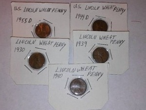 lot 461 image: Lincoln WHEAT One Cent Penny (5