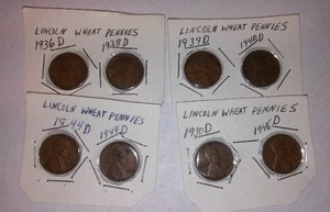 lot 464 image: Lincoln WHEAT One Cent Penny (4).