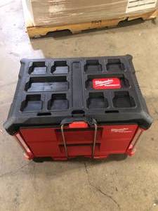 Milwaukee PACKOUT 22 in. 2-Drawer Tool Box with Metal Reinforced Corners Customer Returns See Pictures