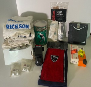 lot 19 image: Large Golf Lot Golf Balls, Tees, Towles, Grips ETC