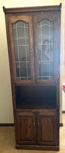 lot 51 image: BookshelfCabinet Side Shelf with Doors