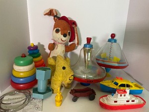 lot 54 image: Vintage Toy Lot Gerber, Fisher Price, Gund