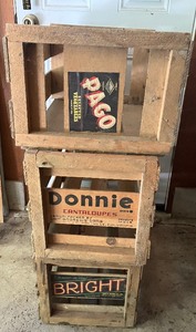 lot 93 image: Three Vintage Wooden Crates