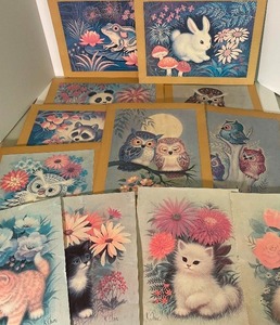 lot 78 image: Vintage 1970s K. Chin Art Litho Prints