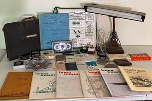 lot 156 image: Vintage Office LOT - Engineering Magazines, Desk Lamp and More