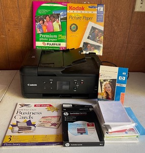 lot 194 image: Canon TR7520 PIXMA AIO Printer and Photo Paper