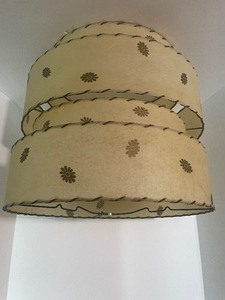 lot 272 image: Two Vintage MCM Fiberglass Tiered Shades 1950s