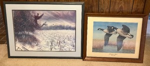 lot 280 image: Two Framed and Matted Nature Prints - Bill Barringer, Jack Hahn