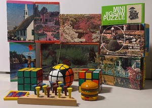lot 262 image: Vintage Puzzles, Rubix Cubes