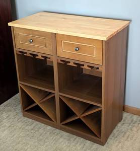 lot 33 image: Wood Wine Storage Table