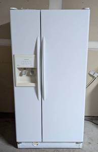 lot 37 image: KitchenAid White Side by Side Refrigerator