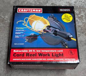 lot 108A image: Craftsman Retractable Reel Work Light