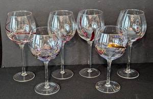 lot 100 image: Assorted Colorful Wine Glasses