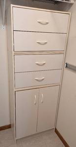lot 106 image: White Storage Cabinet