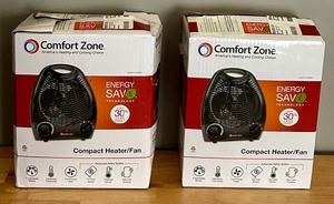 lot 120 image: Two New Small Room Heaters by Comfort Zone