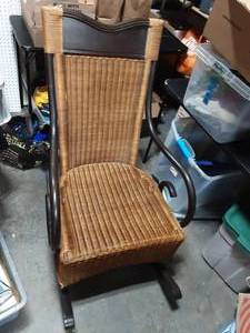 lot 1 image: WickerBent Wood Rocker 44x24x25