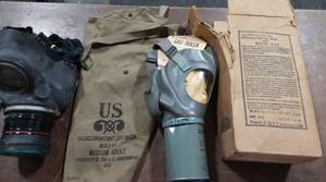 lot 10 image: 2-Gas Masks- (1-New & 1-Used)