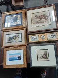 lot 33 image: 6-Assorted Framed Prints (Some Signed)