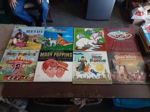 lot 48 image: 8-Disney & Other Collectible Vintage Vinyl Record Albums