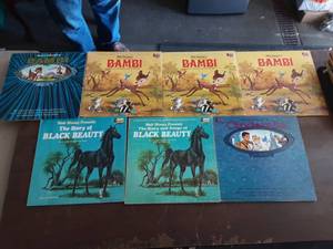 lot 51 image: 7-Disney & Other Collectible Vintage Vinyl Record Albums