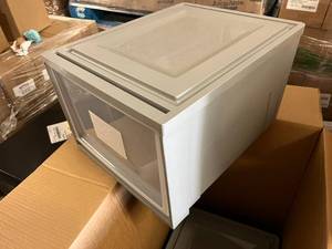 2 Plastic Pull-Out Storage Bins