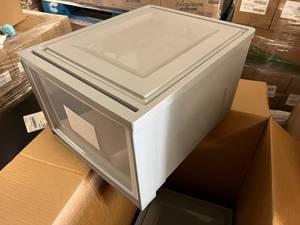 2 Plastic Pull-Out Storage Bins