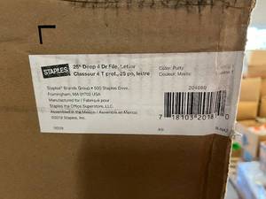 25 4 Drawer Beige File Cabinet - Vertical