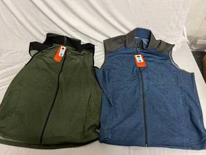 2 Storm Creek Twill Fleece Vests - 2XL