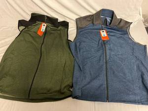 2 Storm Creek Twill Fleece Vests - 2XL