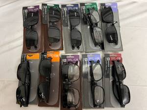 10 M Reader Glasses with Magnetic Polarized Clip Ons