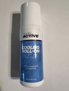 Bottle of Kuribl Active Cooling Roll-On Pain Relief