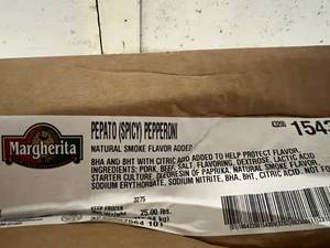 lot 22 image: 12lbs Pepato (Spicy) Pepperoni-Margherita