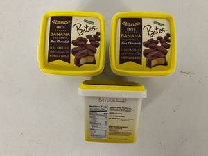 lot 23 image: 3x 9.5oz Frozen Chocolate Covered Banana Bites