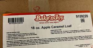 lot 36 image: B. 6x 18oz Apple Carmel Loaf-Ready To Bake