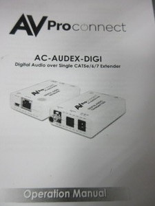 lot 64 image: AV PRO CONNECT DIGITAL AUDIO EXTENDER - NEW