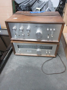lot 163 image: VINTAGE KENWOOD RECEIVER  AND AMPLIFIER IN WORKING CONDITION